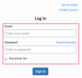 Log In With an Existing Account